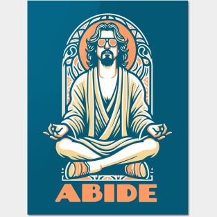 Zen Mindful Dude Lebowski Meditation Retro Posters and Art